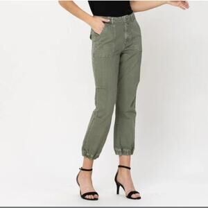 Vervet by Flying Monkey | Women's Green 100% Cotton 90's Slim Joggers Sz 27